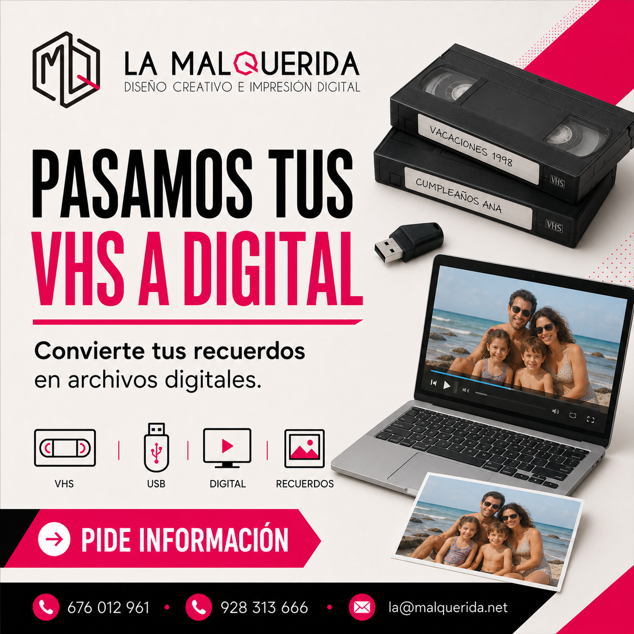 Servicio de conversión de cintas VHS a digital de La Malquerida